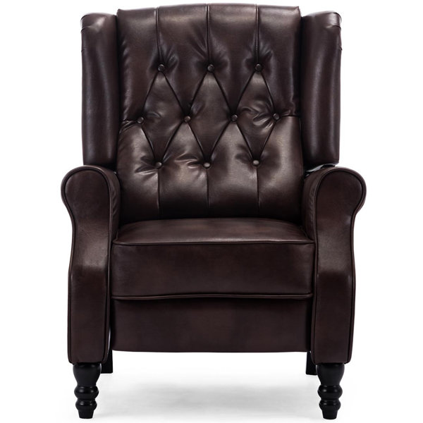 ClassicLiving Conatser Upholstered Manual Recliner & Reviews Wayfair